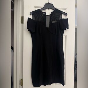 Sandro Black Mesh BodyCon Dress